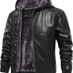 buy Mansdour Men's Faux Leather Motorcycle Bomber Jacket